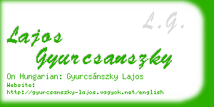 lajos gyurcsanszky business card